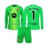 Camisola FC Barcelona Ter Stegen 1 Guarda-redes Criança Equipamento Primeiro 2025-2026 Manga Comprida